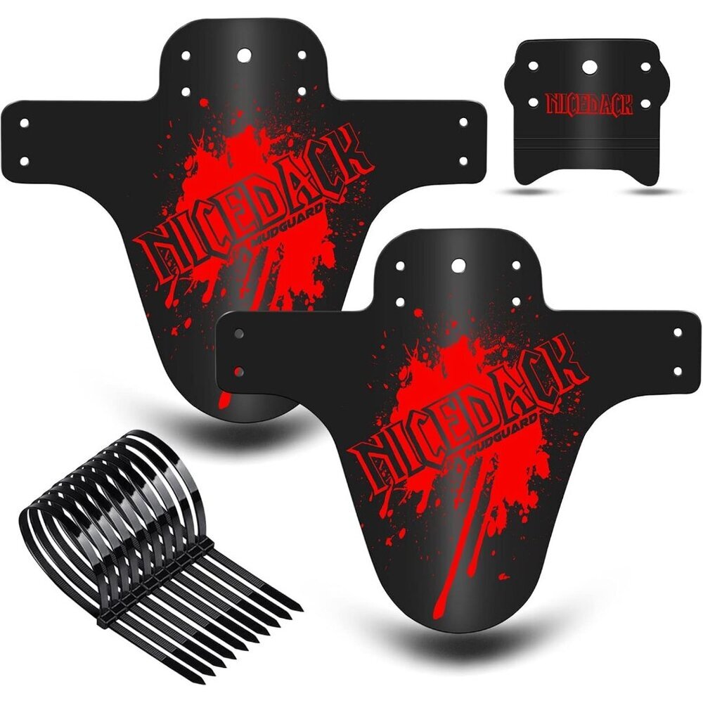 Bike Fender, Adjustable MTB Mud Guard, Front and Rear Compatible Mudguards, Fits